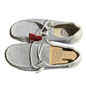 New Hey Dude Flats & Loafers Size Women's 10 White, Gray Wendy Sox Slip on shoes